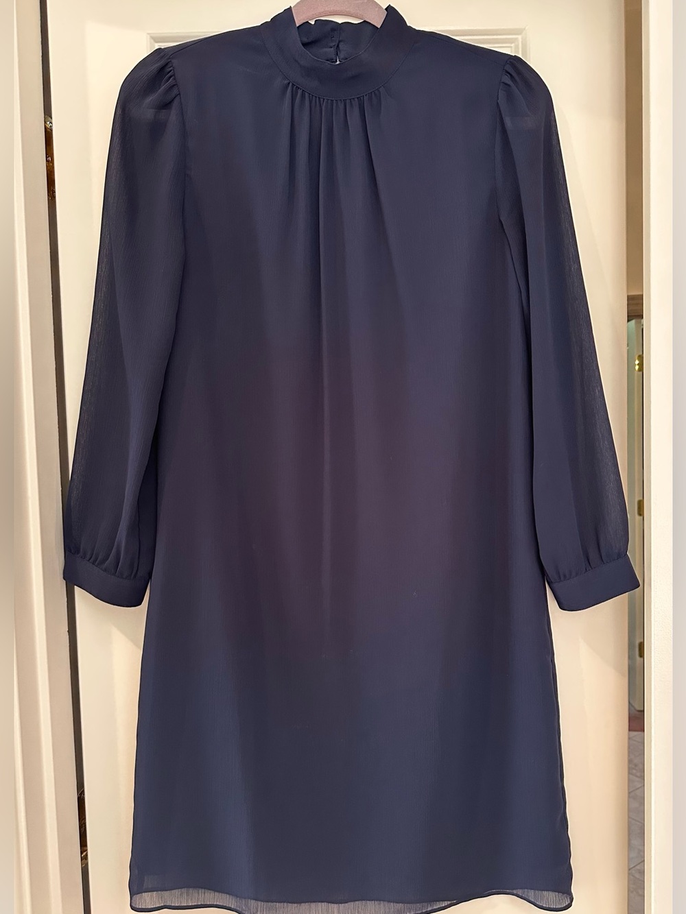 J. Crew Navy High-Neck Long-Sleeve Shift Dress
